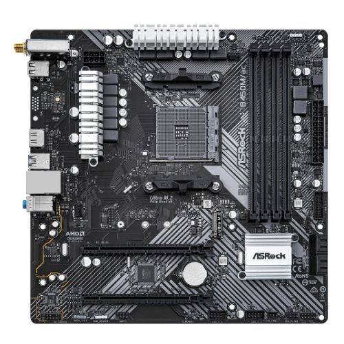 Asrock B450M/AC R2.0, AMD B450, AM4, Micro ATX, 4 DDR4, HDMI, GB LAN, AC Wi-Fi, 1x M.2 Asrock B450M/AC R2.0, AMD B450, AM4, Micro ATX, 4 DDR4, HDMI, GB LAN, AC Wi-Fi, 1x M.2